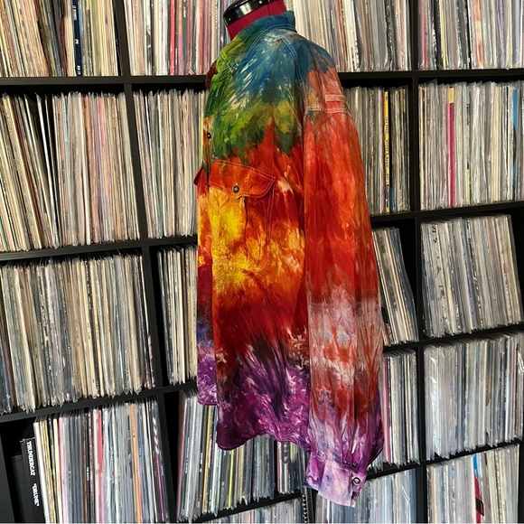 Ice dyed silk black velvet syf bolt stealie grateful company dead sphere ♻️🌈⚡️ - Picture 4 of 15